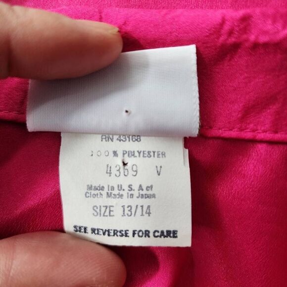 Langtry Vintage Solid Silky Buttondown Top Size M - Picture 7 of 7